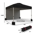 thumbnail image 3 of 10x10ft Pop Up Canopy Tent, Portable Outdoor Canopy Instant Shelter Commercial Canopies with Wheeled Carry Bag and 4 Sand Bags for Patio, Party, Events, Camping, 3 of 7