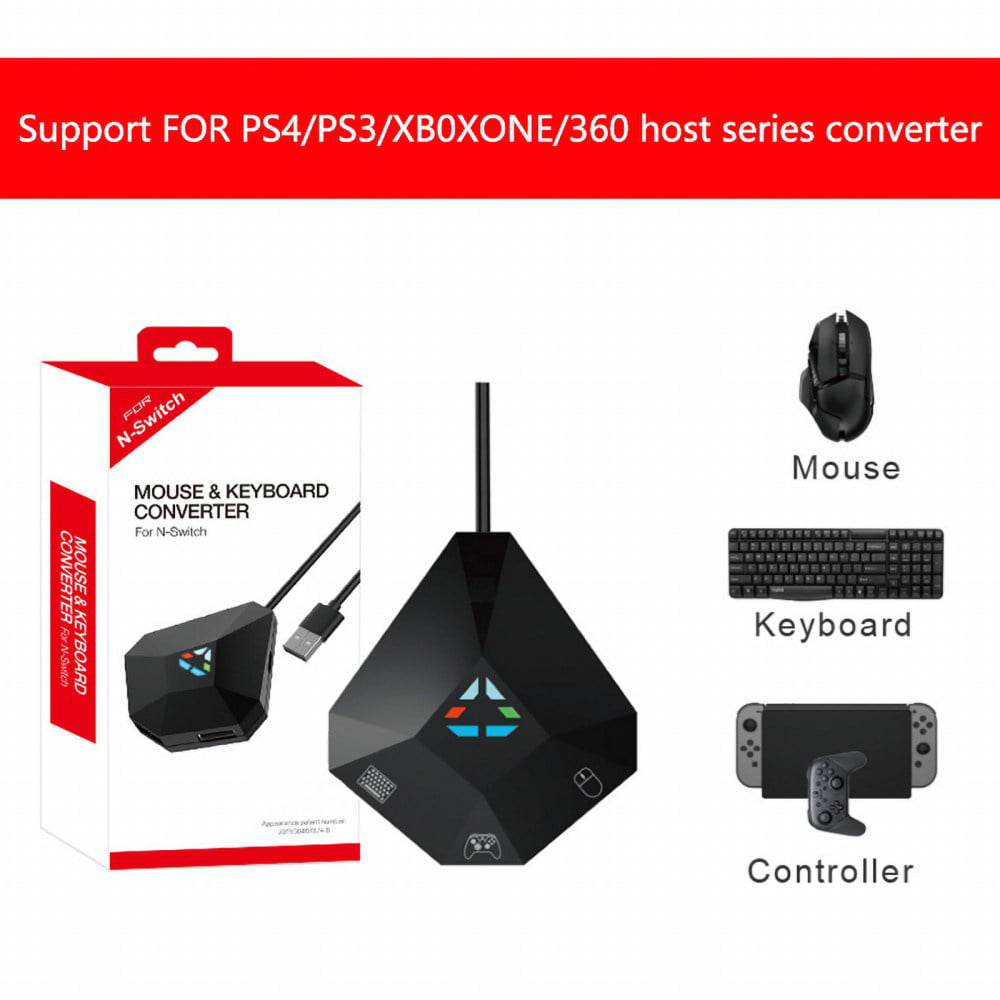 Mouse and Keyboard Converter, USB connection, Keyboard and Mouse Adapter  for PS4, PS3, Xbox One, Xbox 360, Nintendo Switch