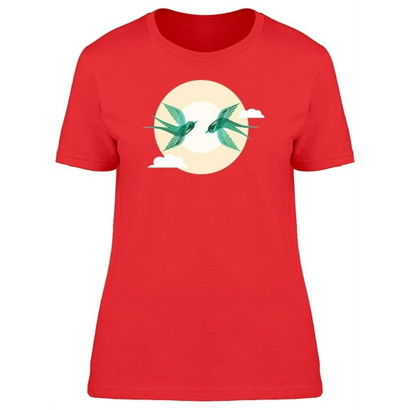 Autumn Fest Birds With Full Moon T-Shirt Women -Image by Shutterstock, Female Medium