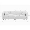 thumbnail image 2 of 37.79"Modern Style 2-seat Sofa, Sofa Couch, Living Room Sofa for Home or Office,600 lbs Weight Capacity,Simple Assembly Required A Lovable,Fat,Bread-like Sofa with 2 Pillows and Metal Feet White, 2 of 7