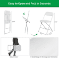 thumbnail image 4 of Alvantor 6 Pack Plastic Folding Chairs White Heavy Duty Indoor Outdoor Portable Stackable Chairs for Party Office Event, 4 of 12