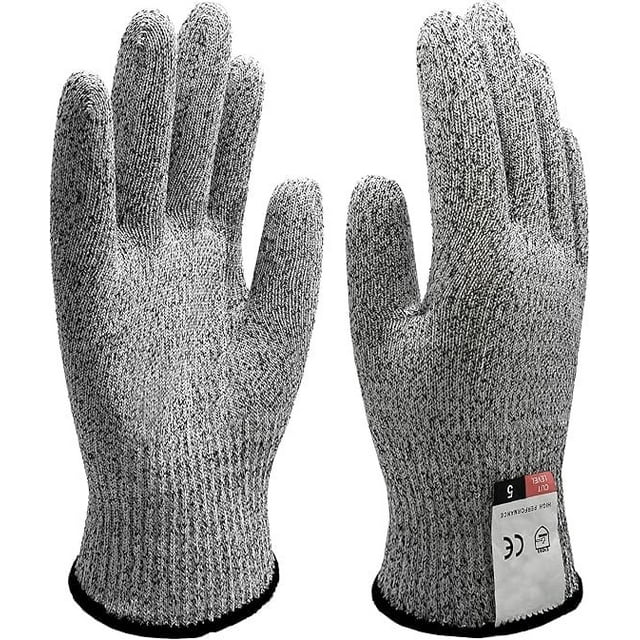CUITING Cut Resistant Unisex Work Gloves Large Pair HPPE Gray
