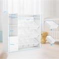 thumbnail image 3 of OUTGOODS 43.5" Kids Toy Storage Organizer w/8 Removable Bins & Bookshelf, Engineered Wood, 3 of 7