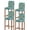 Green, variant on Green Boho Bar Stool Covers Set of 4, Shabby Vintage Ethnic Abstract Floral Art Stretch Washable Bar Chair Covers with Backs, Removable Pub Counter Height Chair Cover for Kitchen Dining Room Cafe