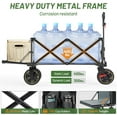 thumbnail image 5 of TIMBER RIDGE 49" Extra Long Collapsible Folding Wagon with Tailgate and Brakes, 250L Capacity All-Terrain Wagon Carts Foldable, 400lbs Portable Cart for Dog, Garden, Outdoor Camping Sports, Grey, 5 of 18