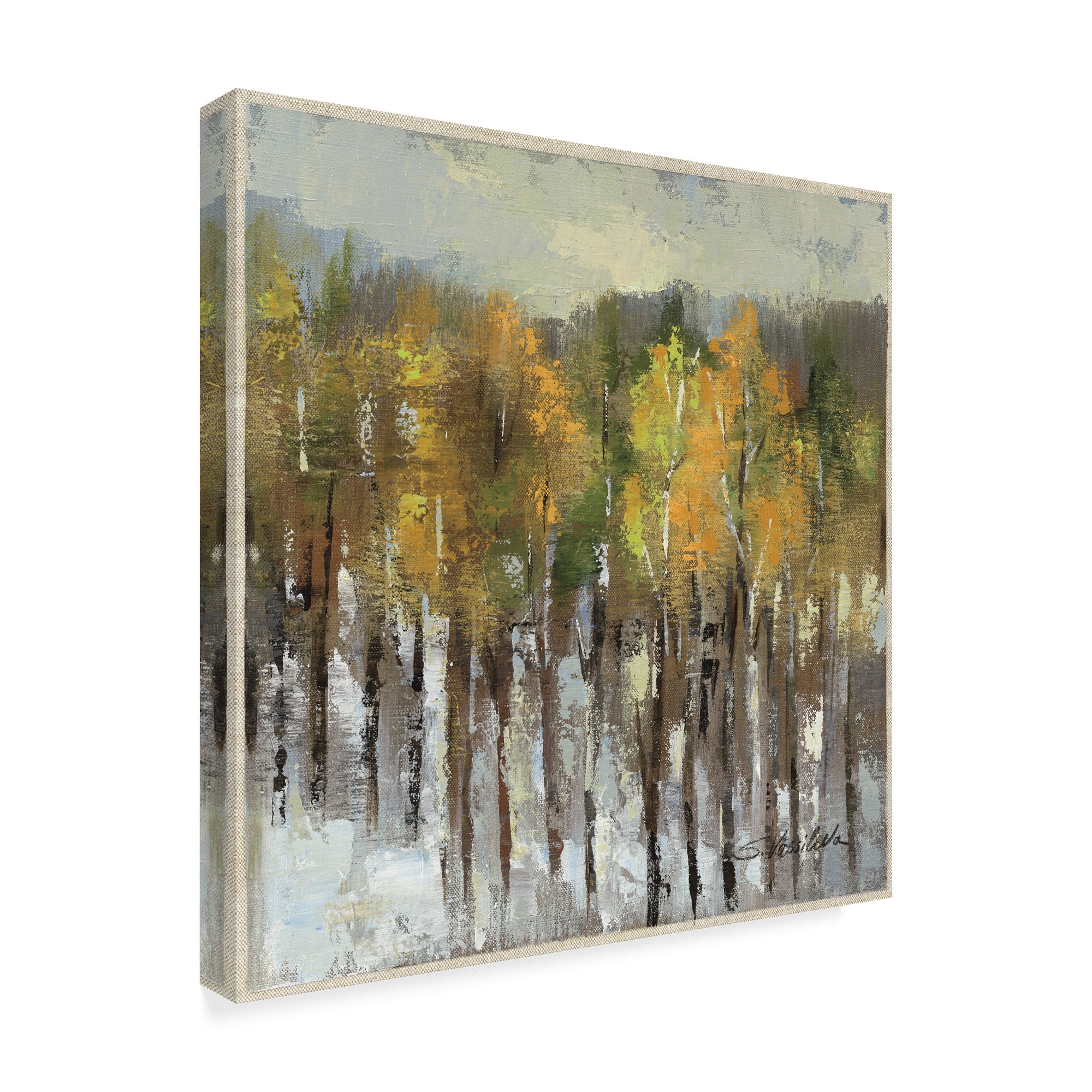 Trademark Fine Art 'January Landscape' Canvas Art by Silvia Vassileva