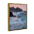 thumbnail image 3 of Stupell Industries Rolling Sea Waves Pink Sky Coastal Photography Gold Floater Framed Art Print Wall Art, 3 of 6