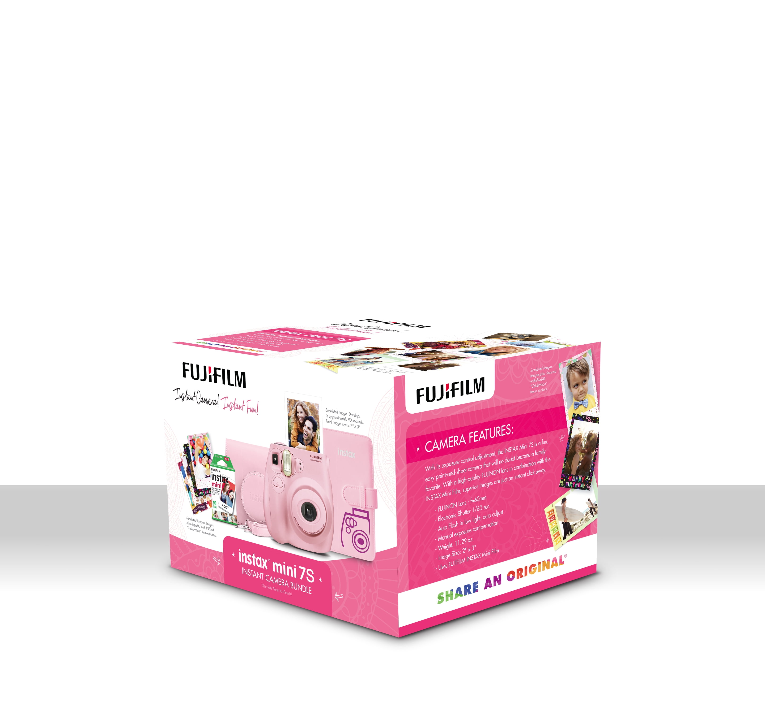 Cámara Instax Mini 7s Bundle - Rosa Claro — Tecno Importaciones