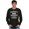thumbnail image 3 of Sarcastic Property of Awesome Dude Men's Long Sleeve Tee T Shirt Brisco Brands S, 3 of 6