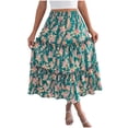 thumbnail image 2 of Haivin Ladies' fashionable and casual spring/summer floral mid calf skirt, 2 of 8