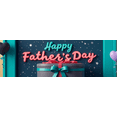thumbnail image 3 of Decorative Design Father's Day Banner Heart Balloons Blue Ribbon Gift Decoration Celebration Banner for Family Event Holiday Celebration Photo Prop, 3 of 7