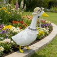 thumbnail image 5 of Porch Goose Outfits, Outdoor White Goose Statue with Costume set Garden Decor, for Holiday Porch ,Gooses Clothes Yard Accent for Home Decors Housewarming Gifts, 5 of 6