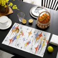 thumbnail image 3 of Orange Purple Diamond Placemats Set of 4, Modern Geometric Middle Century Placemats for Dining Table, Place Mats for Kitchen Tabletop, Waterproof Wipeable Dining Table Mats Set, 3 of 9