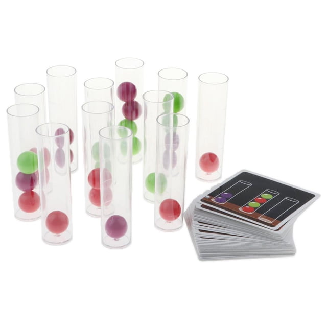 Yinanstore Kids Children Intellectual Pick Up Cards And Remove Balls Into Tubes Developmental Toy, Fine Motor Skills