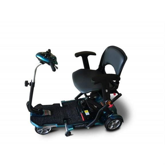 EV Rider TransportFolding Mobility Scooter w,Arm Rests, Upgraded 12V15Ah Long Range Batteries & 3 Color Choices! (Blue)