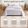 thumbnail image 4 of BDEUS Full/Queen Quilt Set, Soft Bed Summer Lightweight Bedspread Coverlet,3 Pieces Cloud Quilt Stitching for All Season, White, 4 of 11