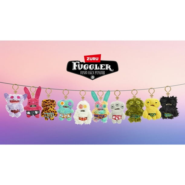 Fuggler Key Rings by ZURU - Funny Ugly Monster Plush (3 Pack