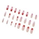 thumbnail image 3 of 24 Uds. de uñas postizas a presión con pegamento reutilizable para extensión de uñas, uñas postizas de corazón de melocotón francés a la moda, 3 of 9