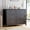 Black, variant on Kicctian 6 Drawers Dresser for Bedroom Wooden Dresser Chest of Drawers for Living Room,Entryway,Gray