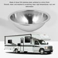 thumbnail image 4 of Oval RV Sink, RV Hand Wash Basin Large Capacity 446x346x150mm Versatile  for Boat Caravan Campers, 4 of 7