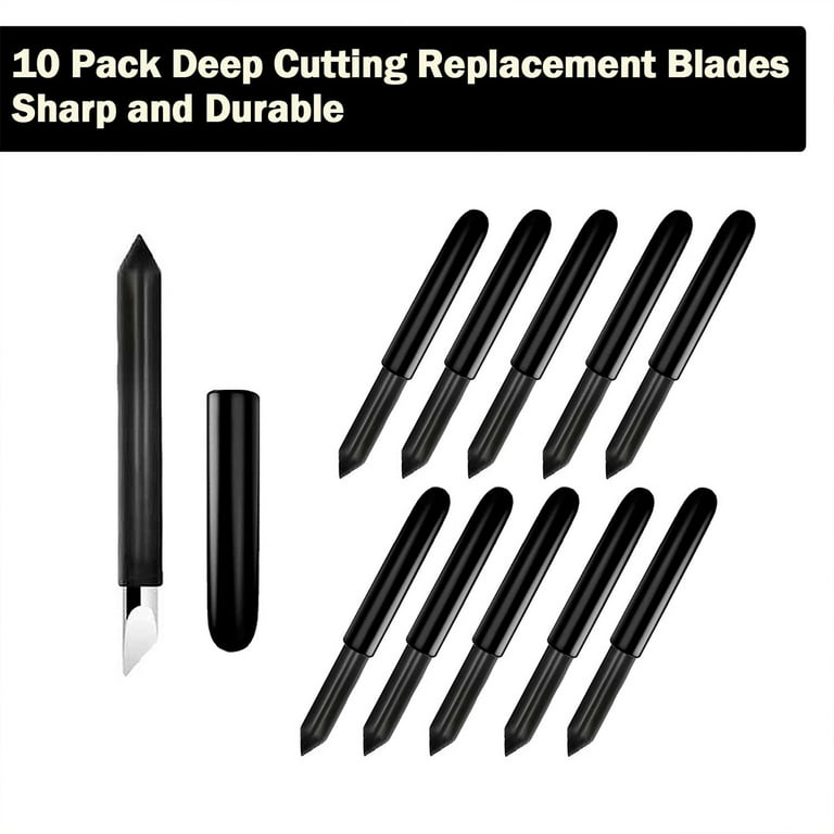 Deep Cut Blade with Hosing 30/45/60 Degree Sharp Deep Point Blade Foam Chipboard Leather Cutting Tool for Cricut Explore 3 / Air 2 / Air / One /