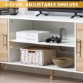 thumbnail image 5 of ChVans 70 Inch Mid Century Modern TV Stand for TVs up to 80 inches, Wood TV Stand with Storage, Entertainment Center for Living Room Bedroom, TV Media Console, 5 of 8