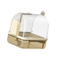 thumbnail image 3 of Baño automático de pájaro loro bañera de loros grandes casas de jaula ducha de pájaros para pájaros pequeños canarios pequeños pájaros medianos Café, 3 of 8