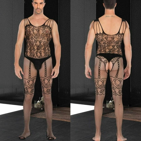 

Juebong Underwear for Men Clearance Under $10.00 1PC Men s Sentiment Hollowed Out Black Sexy Perspective Net Intimates Multicolor Free Size