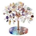 thumbnail image 1 of Natural Seven Color Crystal Crushed Stone Round Resin Base Lucky Tree Ornament Creative Desktop Crystal Crafts Decoration, 1 of 8