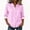 01-Pink, variant on Women's Striped Button Down Shirt Wrinkle Resistant Regular Fit Blouse Business Casual Work Tops Pink S
