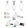 thumbnail image 3 of Lector de tarjetas TF/SD, lector de tarjetas de memoria 3 en 1 con tres conectores, adaptador de lector de tarjetas USB 2.0, compatible con Windows, Mac OS, Linux, Android Zhivalor 223166-2, 3 of 8