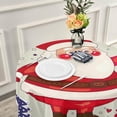 thumbnail image 6 of Dreamtimes 60" Christmas Santa Claus Round Tablecloth, Waterproof Stain and Wrinkle Resistant Washable Decorative Table Covers for Kitchen Dining Tabletop Party Outdoor Picnic, 6 of 7
