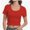 Red, variant on Women's Casual Short Sleeve Scoop Neck Fitted Workout Basic Crop Top Teen T-shirts