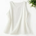 thumbnail image 4 of Ashirexll Tank Tops for Women, Summer Tops for Women, Fashion Casual V-Neck Solid Color Loose Sleeveless Summer Top, 4 of 7