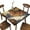 Saffron Spice Bazaar 2, variant on Card Tables Folding Square, Saffron Spice Bazaar Pattern Printed on Fade Resistant Elastic Outdoor Table Cover, Great for Patio Furniture Outdoor Entertaining, Fit for 36" x 36" Square Tables