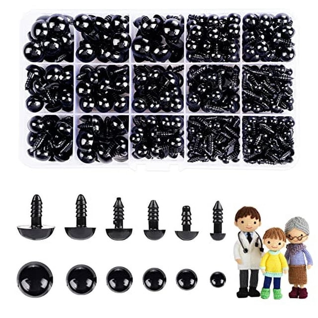 Ojos de seguridad Cumkluu para amigurumi 6-14 mm 350 PCS
