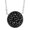 Black, variant on Jewelry Women's Crystal Encrusted Disc Stainless Steel Necklace - 16"