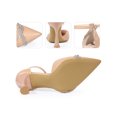 thumbnail image 2 of BLISSFUL STEP Rhinestone Pointy Toe Ankle Strap Stiletto Heel Pumps for Women Nude (Size 8.5), 2 of 6