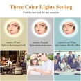 thumbnail image 3 of Espejo de maquillaje GURUN, luz LED recargable con aumento de 10x, 3 of 7
