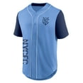 thumbnail image 2 of Men's Fanatics Light Blue New York City FC Balance Fashion Baseball Jersey, 2 of 3