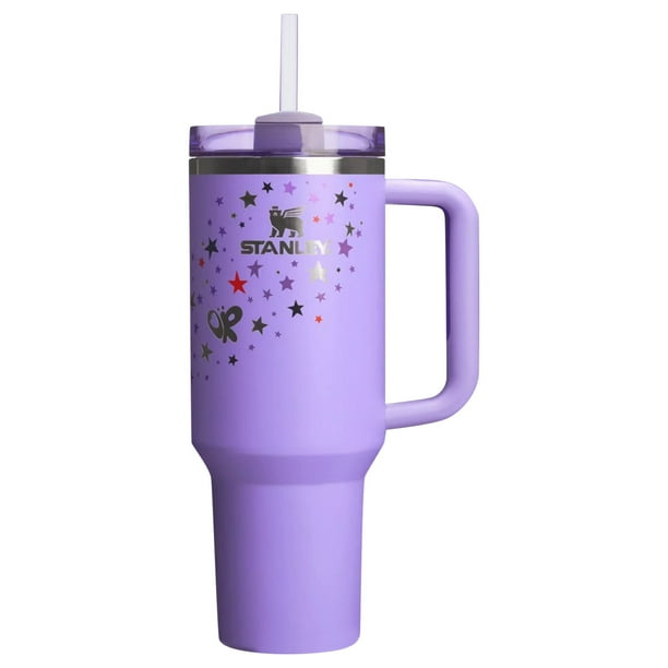 Stanley Quencher 40 Onzas - Vaso de acero inoxidable aislado al vacío, con agarradera tapa y popote, termo para bebidas calientes y frías, 1180 mililitros