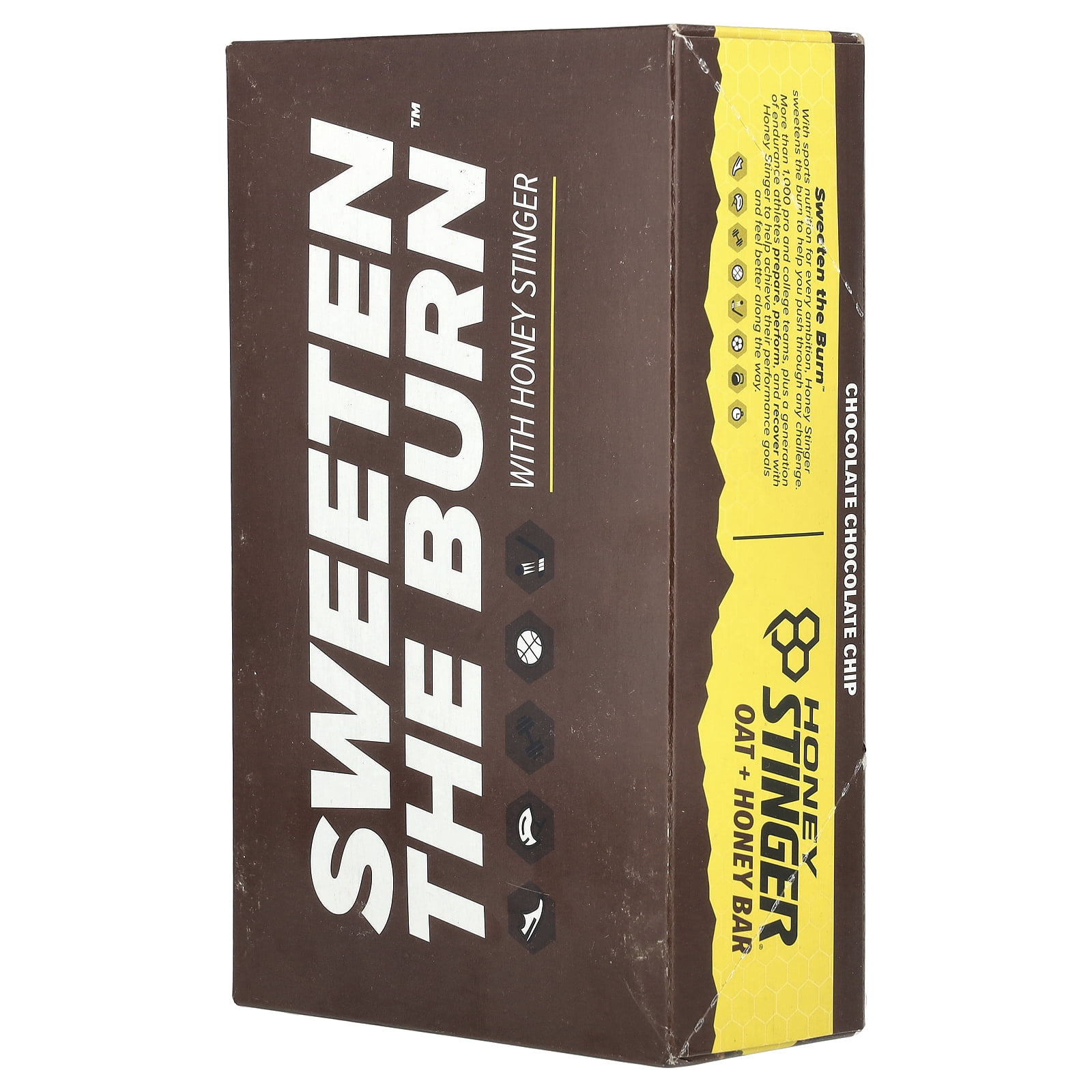 Honey Stinger Oat + Honey Bar, Chocolate Chocolate Chip, 12 Bars, 1.48 oz (42 g) Each