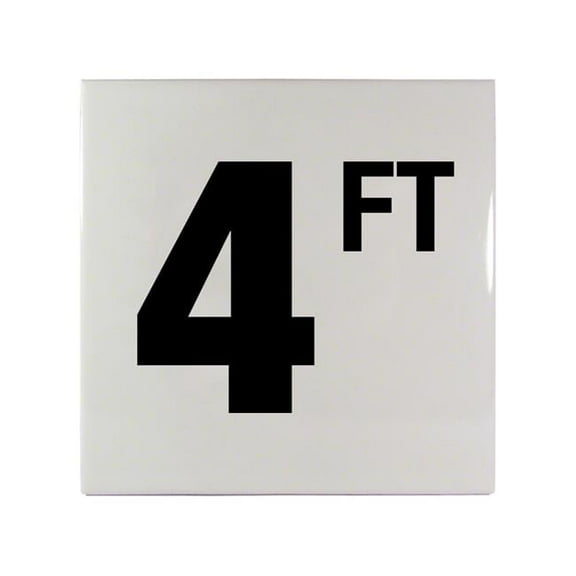 Inlays  6 in. Smooth Ceramic Tile - 4 FT