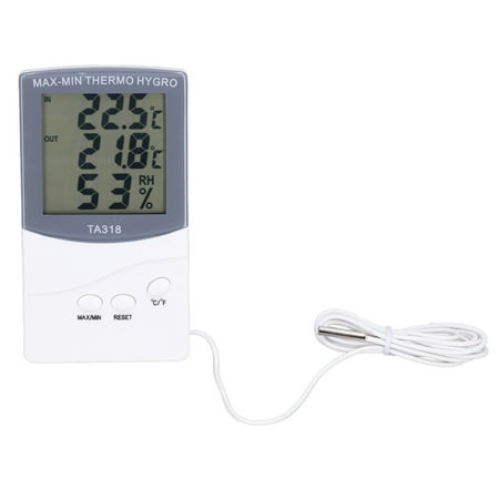 

Indoor Outdoor Thermometer Modern Type Large Screen -50 To 70 Degrees Celsius Household Use Electronic Hygrograph ABS For Feel Temperature Humidity Outside