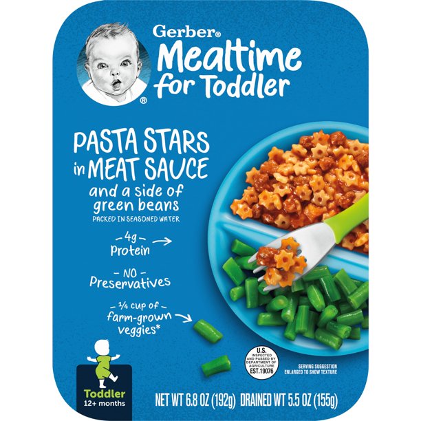 Gerber Mealtime for Toddler, Pasta Stars in Meat Sauce with Green Beans
