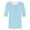 Sky Blue, variant on Womens 3/4 Long Sleeve Tops Loose Round Neck T-Shirts Dressy Casual Ruffle Sleeve Tunic Blouses