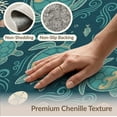 thumbnail image 6 of ODIKA 8'x10' Washable Area Rug Nautical Marine Coral Reef Border Round Jellyfish Door Turtle Ocean Playful for King Size Bedroom Under Bed, Master Suite, Non-Shedding, Easy Care, 6 of 7