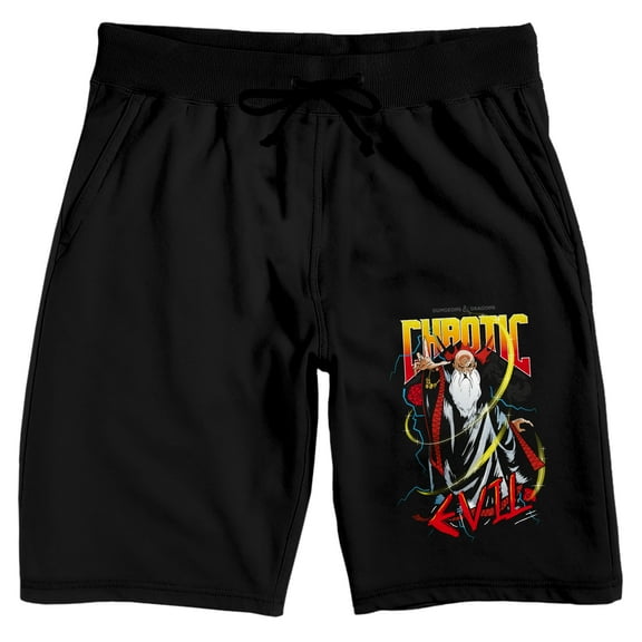 Dungeons & Dragons Chaotic Evil Men's Black Sleep Pajama Shorts