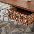 thumbnail image 2 of SAFAVIEH Allester 1 Rattan Drawer Coffee Table, Brown/Black, 2 of 14