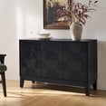 thumbnail image 2 of Tina's Home 45" Sideboard Buffet with 3 Wooden Doors for Living Room Entryway Bedroom Black, 2 of 11